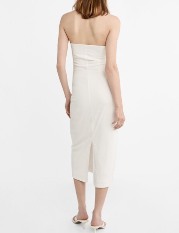 Rochie midi Stradivarius, alb