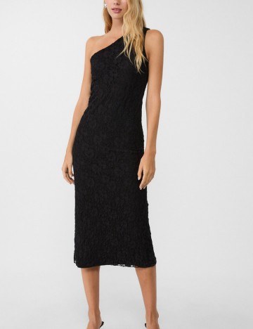 Rochie midi Stradivarius, negru