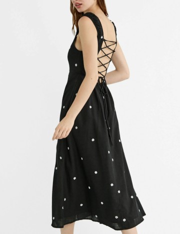 Rochie midi Stradivarius, negru