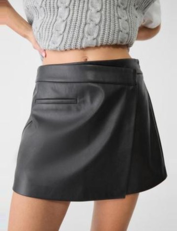 Fustă Pantalon Stradivarius, negru