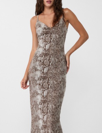 Rochie maxi Stradivarius, mix culori
