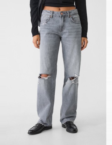 Jeans Stradivarius, gri