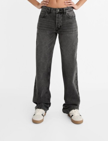 Jeans Stradivarius, negru