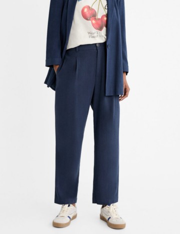 Pantaloni Stradivarius, albastru
