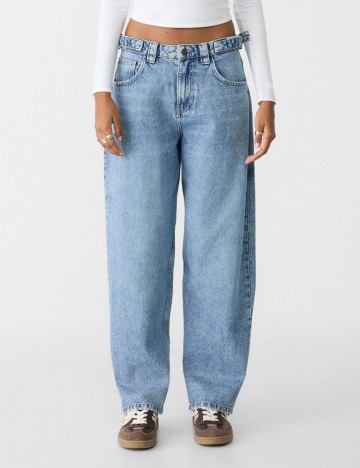 Jeans Stradivarius, albastru