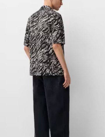 Cămașă cu mânecă scurtă Bershka, mix culori