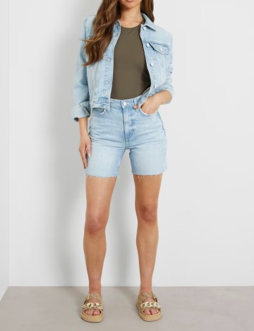 Pantaloni scurți de blugi Guess, albastru