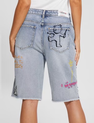 Pantaloni scurți Guess, albastru