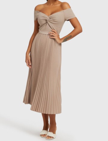 Rochie midi Guess, bej