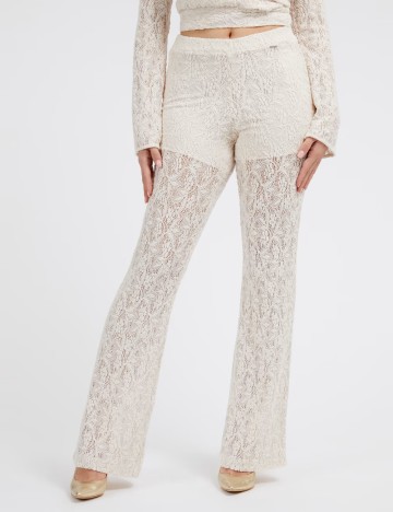Pantaloni Guess, crem