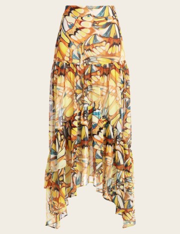 Fustă maxi Guess MARCIANO, mix culori