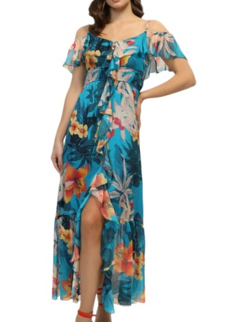 Rochie maxi Guess, mix culori