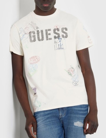 Tricou Guess, crem