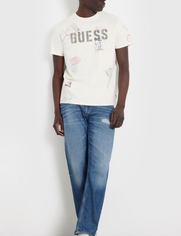 Tricou Guess, crem