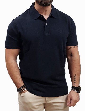 Tricou polo Guess, bleumarin
