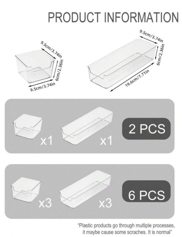 Set cutii depozitare Shein, transparent