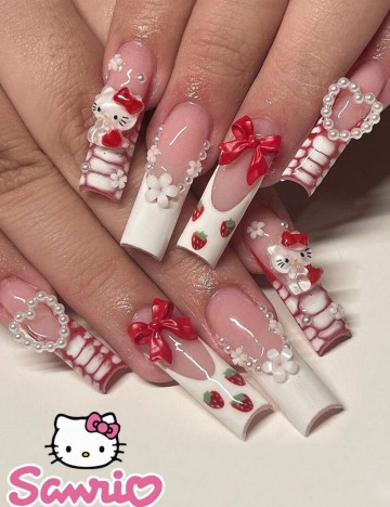 Set Unghii false Shein, mix culori