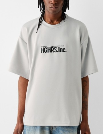 Tricou Bershka, gri