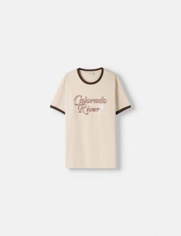 Tricou Bershka, bej