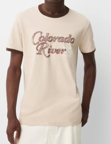Tricou Bershka, bej