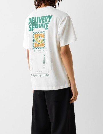 Tricou Bershka, alb