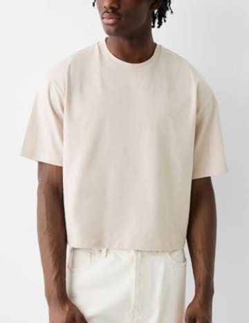 Tricou Bershka, bej