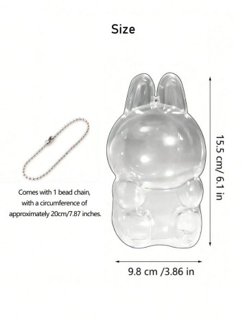 Husă de protecție pentru figurina Labubu Shein, transparent