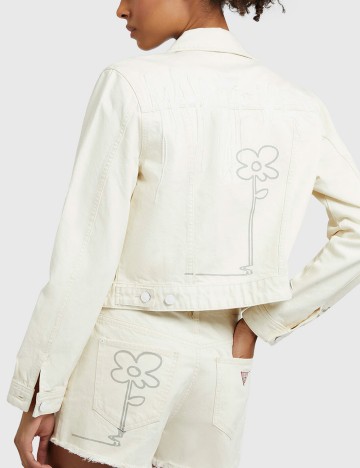 Jachetă De Blugi Guess, crem