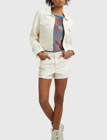 Jachetă De Blugi Guess, crem