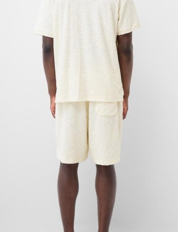 Pantaloni scurți Bershka, crem