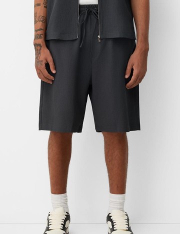 Pantaloni scurți Bershka, gri