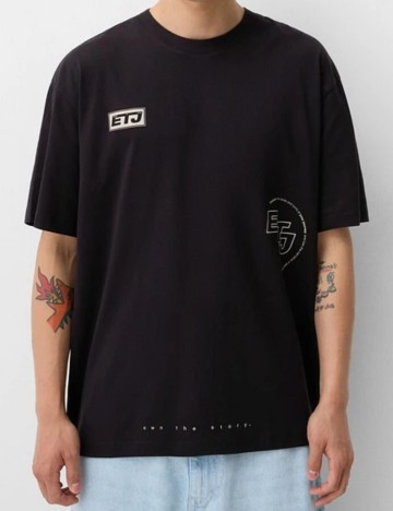 Tricou Bershka, transparent
