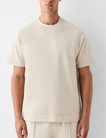 Tricou Bershka, bej