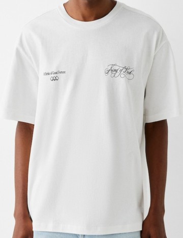 Tricou Bershka, alb