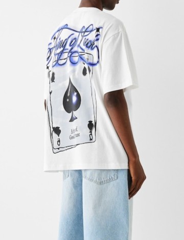 Tricou Bershka, alb