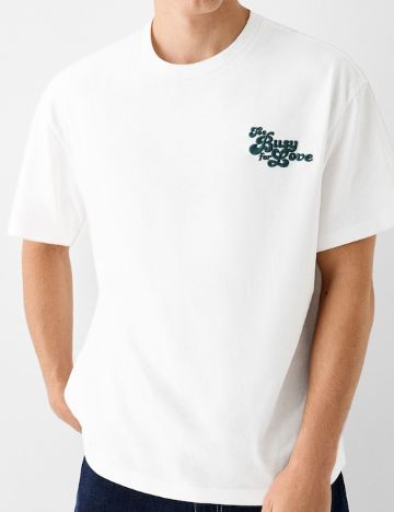 Tricou Bershka, alb