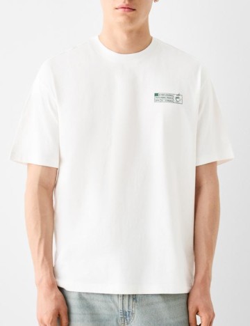 Tricou Bershka, alb