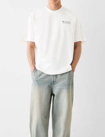 Tricou Bershka, alb