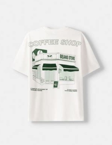 Tricou Bershka, alb