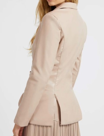 Sacou imitație de piele Guess, crem