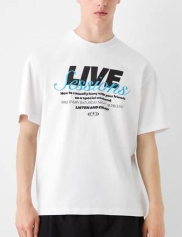 Tricou Bershka, alb