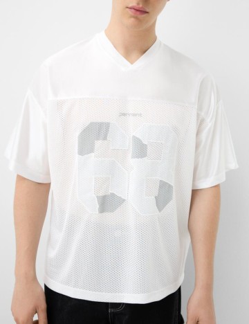Tricou Bershka, alb