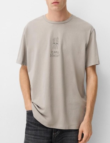 Tricou Bershka, bej