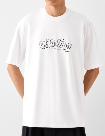 Tricou Bershka, alb