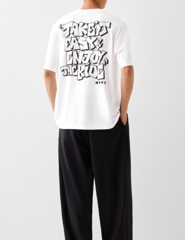 Tricou Bershka, alb