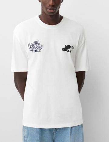 Tricou Bershka, alb