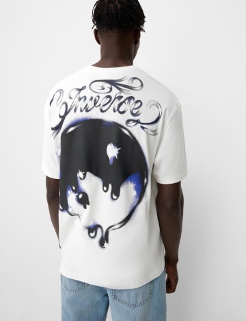 Tricou Bershka, alb