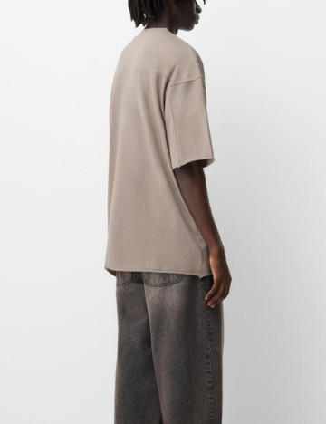 Tricou Bershka, bej inchis