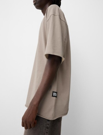 Tricou Bershka, bej inchis
