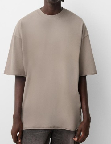 Tricou Bershka, bej inchis